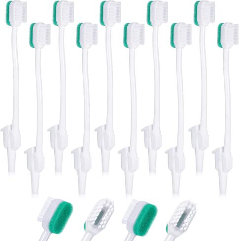 10 Pcs Suction Swab Toothbrush Care Swab Suction Toothbrush Disposable Oral Swabs Toothbrush for Suction Machine Sponge Individually Wrapped for Elderly Adults Oral Dental Mouth Care (Green) in Saudi Arabia