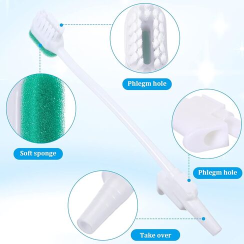 10 Pcs Suction Swab Toothbrush Care Swab Suction Toothbrush Disposable Oral Swabs Toothbrush for Suction Machine Sponge Individually Wrapped for Elderly Adults Oral Dental Mouth Care (Green) in Saudi Arabia