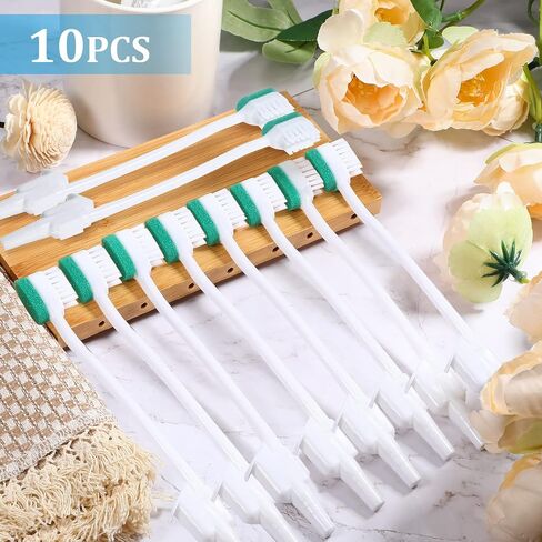 10 Pcs Suction Swab Toothbrush Care Swab Suction Toothbrush Disposable Oral Swabs Toothbrush for Suction Machine Sponge Individually Wrapped for Elderly Adults Oral Dental Mouth Care (Green) in Saudi Arabia