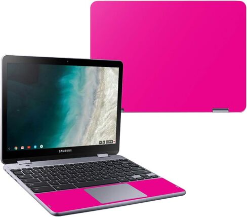 Mightyskins Skin Compatible with Samsung Chromebook Plus LTE (2018) - Solid Blush | Protective, Durable, and Unique Vinyl Decal Wrap Cover | Easy to Apply, Remove, and Change Styles | Made in The USA in Saudi Arabia