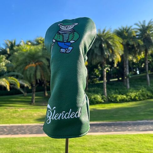 Golf Club Covers for Driver, Fairway, Hybrids - 4 Options - Golf Driver Headcover/Golf Fairway Wood Head Cover/Hybrid Headcover for Men/Women Golfer - Green Synthetic Leather in Saudi Arabia