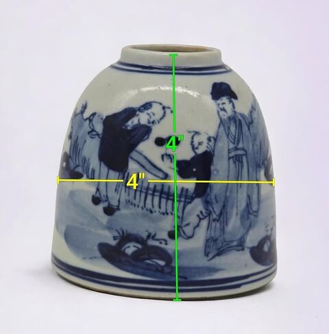 Festcool Antique Style Blue and White Porcelain Ceramic Covered Jar Vase, China Ming Style, Jingdezhen Chinese (S2) (Blue Bird) Blue Swan Small classic in Saudi Arabia