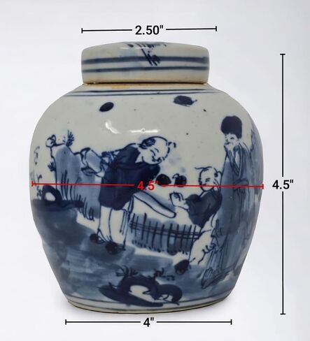 Festcool Antique Style Blue and White Porcelain Ceramic Covered Jar Vase, China Ming Style, Jingdezhen Chinese (S2) (Blue Bird) Blue Swan Small classic in Saudi Arabia