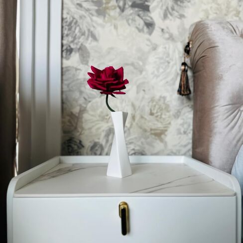 Small Vase,Small White Ceramic Vase,Small Flower Vase,Bud Vase,Small Porcelain Vase,Small Rustic Vase,Small Matte Vase,Small Minimalist Vase for Living Room,Bedroom, Dining Room,Kitchen,Office Decor in Saudi Arabia