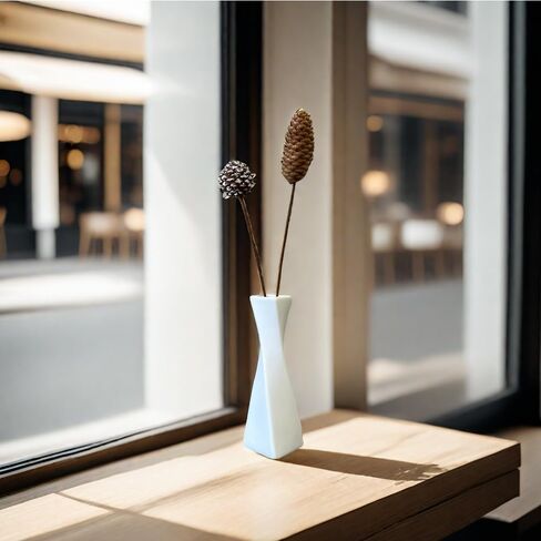 Small Vase,Small White Ceramic Vase,Small Flower Vase,Bud Vase,Small Porcelain Vase,Small Rustic Vase,Small Matte Vase,Small Minimalist Vase for Living Room,Bedroom, Dining Room,Kitchen,Office Decor in Saudi Arabia