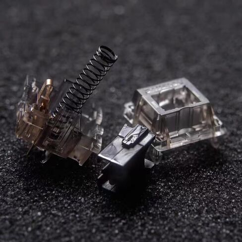 حافظة Gateron Ink v2 باللون الوردي الشفاف مع مفتاح خطي 5 دبابيس مشحم مسبقًا للوحة المفاتيح الميكانيكية MX (36 قطعة، الحبر الوردي v2) in Kuwait