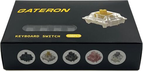 حافظة Gateron Ink v2 باللون الوردي الشفاف مع مفتاح خطي 5 دبابيس مشحم مسبقًا للوحة المفاتيح الميكانيكية MX (36 قطعة، الحبر الوردي v2) in Kuwait