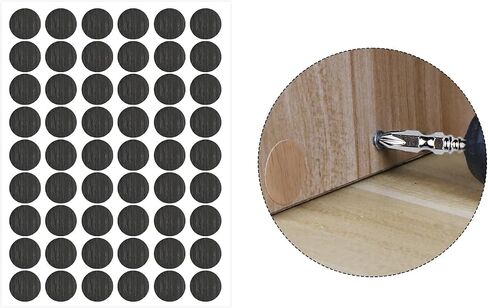Aopin Screw Hole Stickers PVC Covers Self Adhesive, 21mm Decorative Stickers Screws Covers Caps Great for Wooden Furniture Wardrobe Cabinet Shelf Desk Plate 1 Sheet, PC-07 White Maple Wood in Saudi Arabia