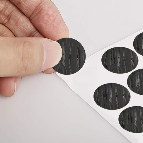 Aopin Screw Hole Stickers PVC Covers Self Adhesive, 21mm Decorative Stickers Screws Covers Caps Great for Wooden Furniture Wardrobe Cabinet Shelf Desk Plate 1 Sheet, PC-07 White Maple Wood in Saudi Arabia
