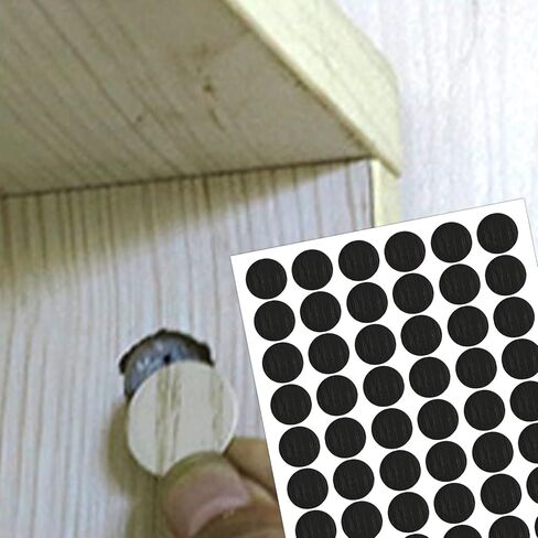 Aopin Screw Hole Stickers PVC Covers Self Adhesive, 21mm Decorative Stickers Screws Covers Caps Great for Wooden Furniture Wardrobe Cabinet Shelf Desk Plate 1 Sheet, PC-07 White Maple Wood in Saudi Arabia