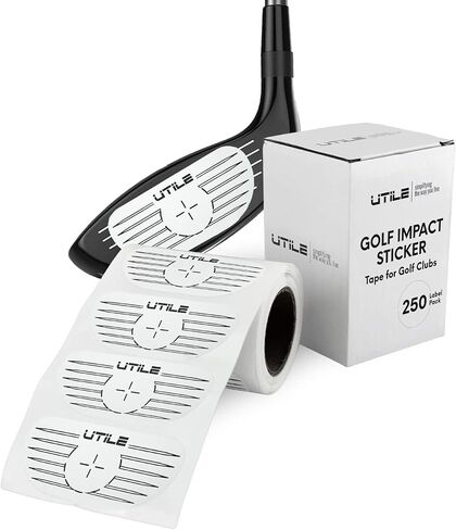 UTILE Golf Club Labels for Iron and Oversized Wood – (200 Labels Pack) Golf Impact Tape for Golf Clubs, No Weight Added Golf Impact Sticker, for Easy to Apply Golf Face Tape Recorders in Saudi Arabia
