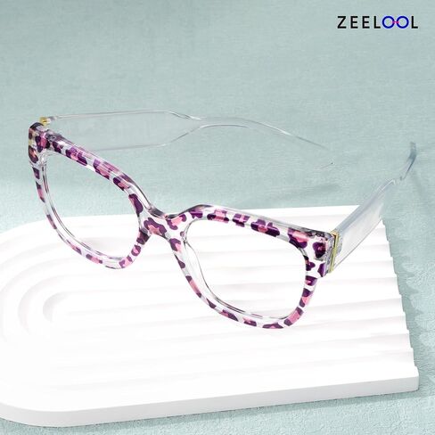 Zeelool Blue Light Blocking Glasses, Square Glasses Frame for Women Eyeglasses with Non-prescription Clear Lenses ZJGP347466 in Saudi Arabia