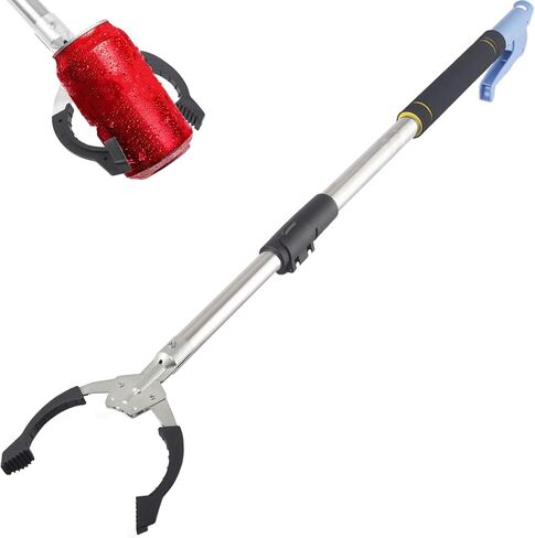 Grabber Reacher Tool Heavy Duty, 54" Trash Picker Upper Grabber Outside Heavy Duty Trash Picker for Outdoor Stainless Steel Pipe Extra Long Foldable Sturdy and Durable (54inch) in Saudi Arabia