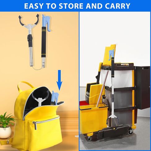 Grabber Reacher Tool Heavy Duty, 54" Trash Picker Upper Grabber Outside Heavy Duty Trash Picker for Outdoor Stainless Steel Pipe Extra Long Foldable Sturdy and Durable (54inch) in Saudi Arabia