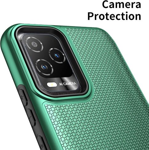 حافظة هاتف BLU View 5 Pro مع واقي شاشة من الزجاج المقوى، غطاء حماية مزدوج الطبقات عالي التحمل ضد الصدمات لهاتف BLU View 5 Pro (أخضر داكن) in Kuwait