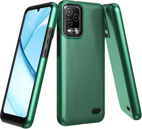 حافظة هاتف BLU View 5 Pro مع واقي شاشة من الزجاج المقوى، غطاء حماية مزدوج الطبقات عالي التحمل ضد الصدمات لهاتف BLU View 5 Pro (أخضر داكن) in Kuwait