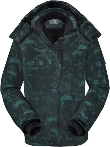 CAMEL CROWN Mens Winter Coat Waterproof Ski Jacket with Fleece Lining Warm Windproof for Snow Rain Outdoor Hiking Mountain in Saudi Arabia