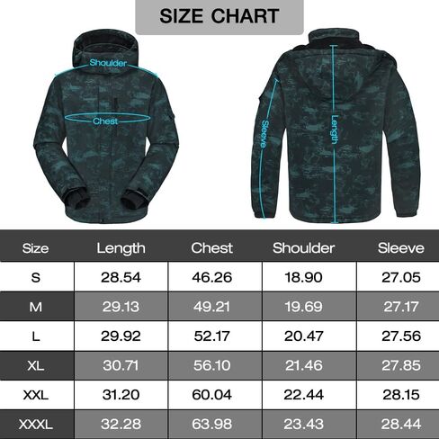 CAMEL CROWN Mens Winter Coat Waterproof Ski Jacket with Fleece Lining Warm Windproof for Snow Rain Outdoor Hiking Mountain in Saudi Arabia