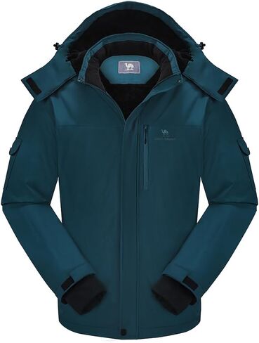 CAMEL CROWN Mens Winter Coat Waterproof Ski Jacket with Fleece Lining Warm Windproof for Snow Rain Outdoor Hiking Mountain in Saudi Arabia