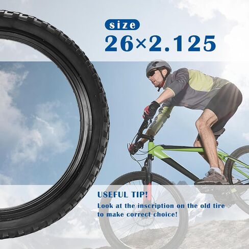 SIMEIQI Pair of 16"/18"/20"/26"x2.125" Bike Tires with Levers Replacement Foldable Bike Tires for Mountain Trail Hybrid Bicycles Suitable for Dirt Urban Pavement in Saudi Arabia
