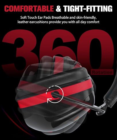 ZOHAN 012 Hearing Protection Earmuffs for Noise Reduction - SNR 34dB - Ear Protection for Mowing, Autism, Working in Saudi Arabia