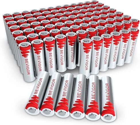 BEVIGOR Lithium AA Batteries, 120 Bulk Pack 1.5V 3000mAh High Performance Lithium Double A Battery (Non-Rechargeable) in Saudi Arabia