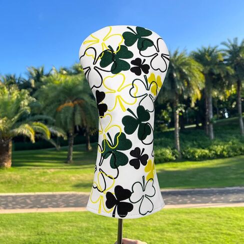 Shamrock Clover Golf Driver 3 Fairway Wood Hybrid Head Cover Headcover, Single Golf Driver Cover Fairway Wood Cover Hybrid Headcover Or Set Golf Club Covers 1 3 h in Kuwait