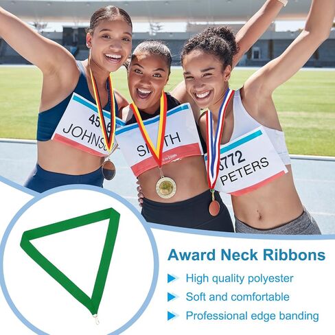 PATIKIL Award Neck Ribbons with Snap Clips, 10 Pcs Polyester Striped Medal Lanyards Ribbon for Competitions Sports Meetings Sports Party, Blue Red in Saudi Arabia