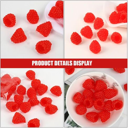 Alasum 16pcs Artificial Raspberry Fake Fruit Lifelike Berry Simulation Plant Photography Props for Wedding Table Centerpieces Home Kitchen Decor Photography Props Black, 2.30X1.50X1.50CM in Saudi Arabia