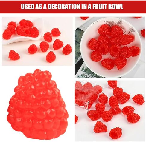 Alasum 16pcs Artificial Raspberry Fake Fruit Lifelike Berry Simulation Plant Photography Props for Wedding Table Centerpieces Home Kitchen Decor Photography Props Black, 2.30X1.50X1.50CM in Saudi Arabia