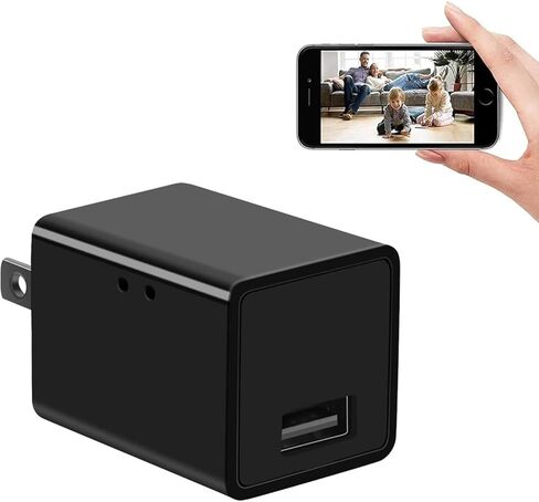 1080P شاحن USB صغير مخفي المنزل الذكي مراقبة الطفل كاميرا مراقبة HD واي فاي تجسس الأمن فيديو مربية كاميرا كشف الحركة عرض عن بعد in Kuwait