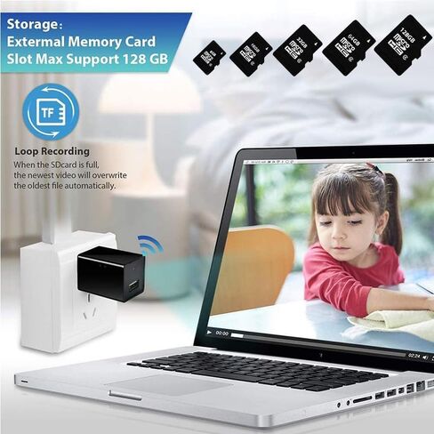 1080P شاحن USB صغير مخفي المنزل الذكي مراقبة الطفل كاميرا مراقبة HD واي فاي تجسس الأمن فيديو مربية كاميرا كشف الحركة عرض عن بعد in Kuwait