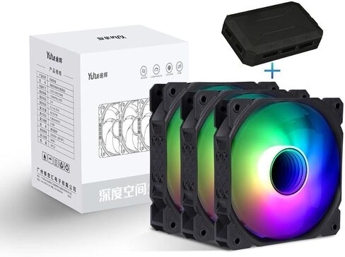 SAMA IMW 3 حزم ARGB PC Case Fans مع 6pin Fan Hub 120mm Fan Infinite Mirror 12V 5V 3Pin ارتفاع تدفق الهواء هادئ الكمبيوتر تبريد حالة المشجعين الأبيض in Kuwait