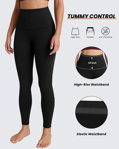 QUEENIEKE Workout Leggings for Women 26" - Ultra High Waisted Tummy Control Yoga Pants Butt Lifting Gym Training Tight in Kuwait