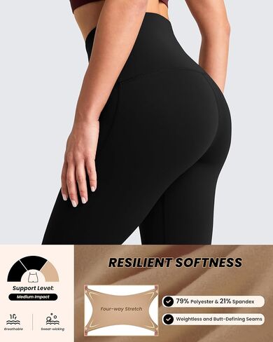QUEENIEKE Workout Leggings for Women 26" - Ultra High Waisted Tummy Control Yoga Pants Butt Lifting Gym Training Tight in Kuwait