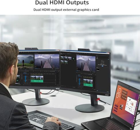 محول USB إلى HDMI مزدوج لشاشتين، محول مقسم SZJLX USB3.0 إلى HDMI 1080P 60 هرتز، يدعم النسخ والتوسيع لنظام التشغيل Windows وMac OS، يحتاج إلى تثبيت برنامج تشغيل USB in Kuwait