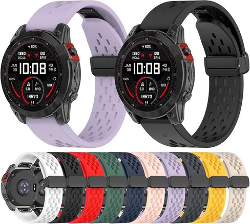 LOKEKE متوافق مع سوار المعصم البديل Garmin Epix Pro - حزام معصم بديل من السيليكون متوافق مع Garmin Epix Pro 47mm / Fenix ​​7 / Forerunner 965 in Saudi Arabia