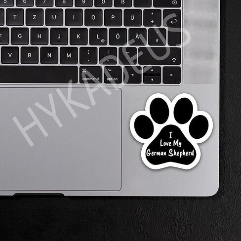 (3 قطع) ملصقات I Love My German Shepherd ملصقات كلب الراعي الألماني لأجهزة الكمبيوتر المحمولة، والأكواب، وزجاجات المياه، وسجلات القصاصات، وملصق فينيل مقاوم للماء، هدايا لمحبي الراعي الألماني 3 بوصة × 2.8 بوصة in Kuwait