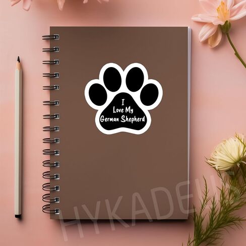 (3 قطع) ملصقات I Love My German Shepherd ملصقات كلب الراعي الألماني لأجهزة الكمبيوتر المحمولة، والأكواب، وزجاجات المياه، وسجلات القصاصات، وملصق فينيل مقاوم للماء، هدايا لمحبي الراعي الألماني 3 بوصة × 2.8 بوصة in Kuwait
