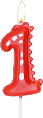 ZHIHUI Birthday Candle, Dinosaur Number Candles, Dinasour Forest Theme Cake Decoration, Happy Birthday Cake Topper for Boys Girls Kids Dino Theme Party Anniversary Celebration Supplies (Number 3) in Saudi Arabia