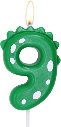 ZHIHUI Birthday Candle, Dinosaur Number Candles, Dinasour Forest Theme Cake Decoration, Happy Birthday Cake Topper for Boys Girls Kids Dino Theme Party Anniversary Celebration Supplies (Number 3) in Saudi Arabia