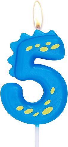 ZHIHUI Birthday Candle, Dinosaur Number Candles, Dinasour Forest Theme Cake Decoration, Happy Birthday Cake Topper for Boys Girls Kids Dino Theme Party Anniversary Celebration Supplies (Number 3) in Saudi Arabia