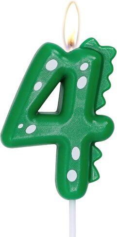 ZHIHUI Birthday Candle, Dinosaur Number Candles, Dinasour Forest Theme Cake Decoration, Happy Birthday Cake Topper for Boys Girls Kids Dino Theme Party Anniversary Celebration Supplies (Number 3) in Saudi Arabia
