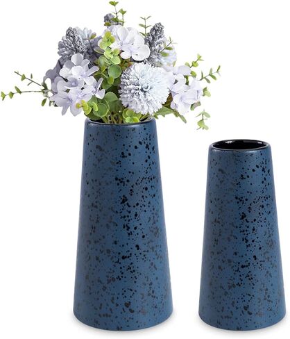Bdor Ceramic Vase, Flower Vase Set of 3, Hollow Round Matte Vase for Room Decor, Modern Farmhouse Home DéCor Accents, Living Room Decor, Book Shelf, Mantel and Minimalism Dining Coffee Table Decor. in Saudi Arabia