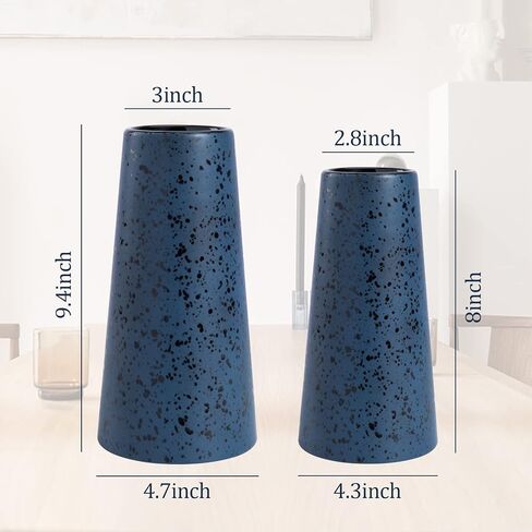 Bdor Ceramic Vase, Flower Vase Set of 3, Hollow Round Matte Vase for Room Decor, Modern Farmhouse Home DéCor Accents, Living Room Decor, Book Shelf, Mantel and Minimalism Dining Coffee Table Decor. in Saudi Arabia