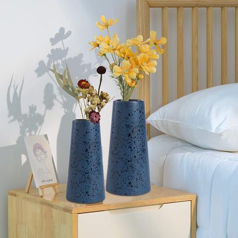 Bdor Ceramic Vase, Flower Vase Set of 3, Hollow Round Matte Vase for Room Decor, Modern Farmhouse Home DéCor Accents, Living Room Decor, Book Shelf, Mantel and Minimalism Dining Coffee Table Decor. in Saudi Arabia
