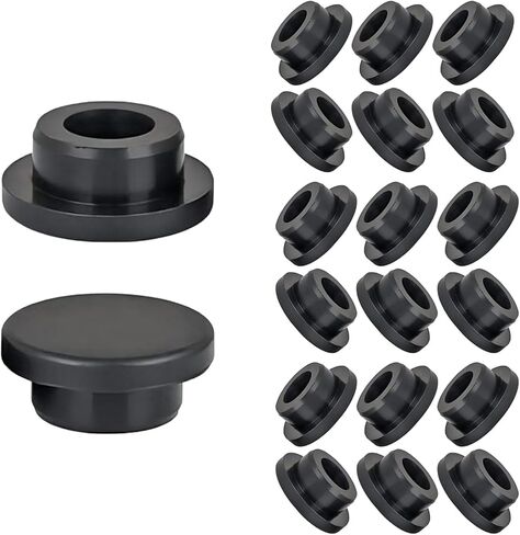 20 قطعة من قابس السيليكون، سدادة سيليكون مجوفة على شكل حرف T، قابس ثقب السيليكون، سدادات مرنة بفتحة مستديرة لفتحة 15 مم in Kuwait