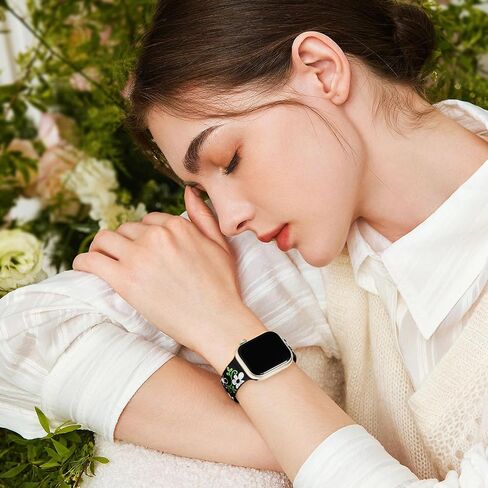 Witzon Floral Band Compatible with Apple Watch Bands For Women 40mm 41mm 38mm 42mm 44mm 45mm 46mm 49mm, Engraved Cute Flower Silicone Dressy Strap for iWatch Series 11 10 9 8 7 6 5 4 3 2 SE Ultra in Saudi Arabia