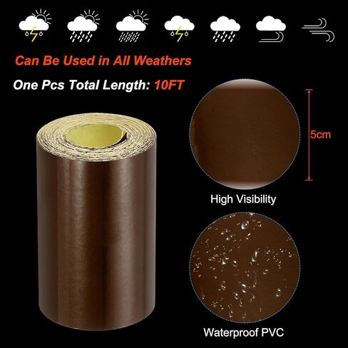 PATIKIL 2 Inch x 10 FT Reflective Tape, 3 Pack High Visibility Waterproof Conspicuity Outdoor Safety Warning Tape for Trailer Truck Car Bike, Black in Saudi Arabia