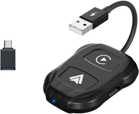 Wireless Carplay and Android Auto Smart Adapter for Cars from 2015+, iOS 10+ and Andriod 11+. Add Wireless Carplay or Android Auto to 800+ Cars (Black) in Saudi Arabia